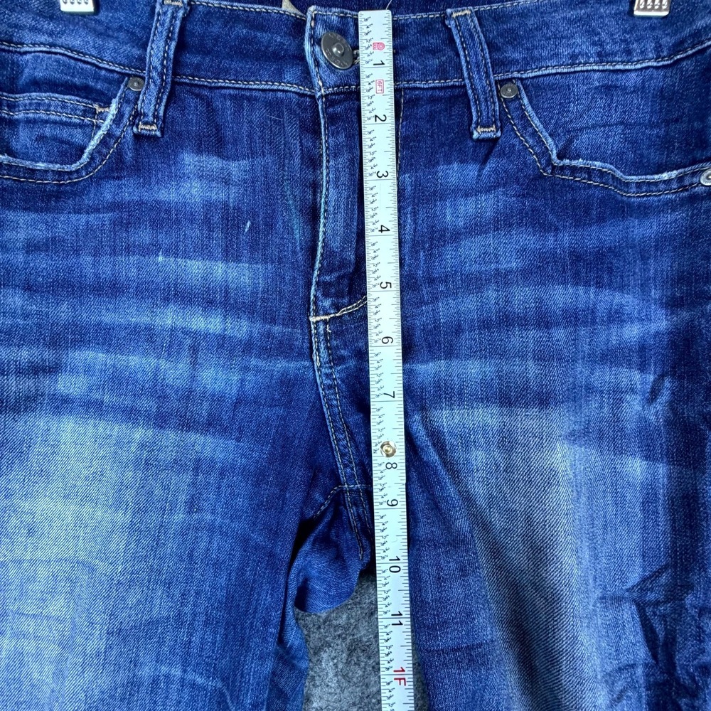 Joe's Jeans Womens 27 Blue Denim Cotton Stretch Mid Rise Tapered Leg Raw Hem - Picture 8 of 10
